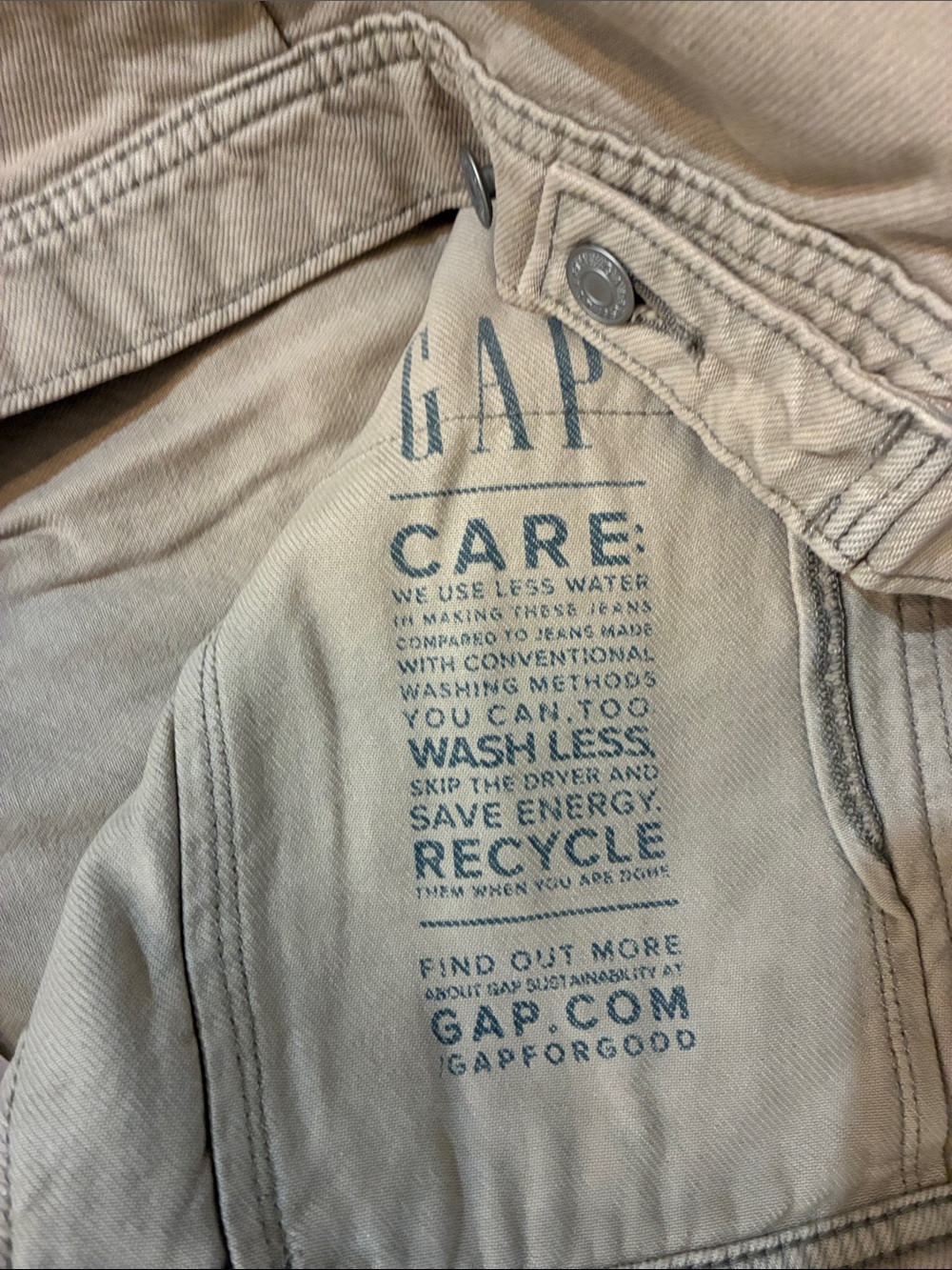 GAP Men's Canvas Shirt Jacket in Beige Size large 2026 collection NWT - Picture 7 of 15